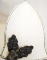 Шапка для бани С дубовыми листочками, белая, Жар-Банька шапка для бани с дубовыми листочками, белая, жар-банька