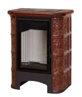 печь-камин софия изразец барокко коричневая экокамин 