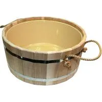 Таз 20л с пластиковой вставкой, Банный Эксперт таз 20л с пластиковой вставкой, банный эксперт