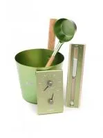 Набор банный OXY-M DARK GREEN-4 (ушат 5л, черпак, термогигр, песочные часы), 212F, Банный Эксперт набор банный oxy-m dark green-4 (ушат 5л, черпак, термогигр, песочные часы), 212f, банный эксперт