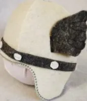 Шапка для бани, Галльская, белая, Жар-Банька шапка для бани, галльская, белая, жар-банька