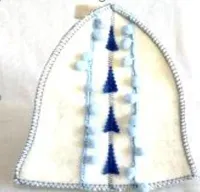 Шапка для бани детская Норвежская бирюза, белая, Жар-Банька шапка для бани детская норвежская бирюза, белая, жар-банька