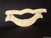 Полка фигурная №2, 1М массив сосны без покрытия, ИРБ полка фигурная №2, 1м массив сосны без покрытия, ирб