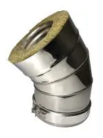 Колено Craft утепленное угол 135° нержавеющее (310/0,8/304/0,5мм) ф250/350 по воде колено craft утепленное угол 135° нержавеющее (310/0,8/304/0,5мм) ф250/350 по воде