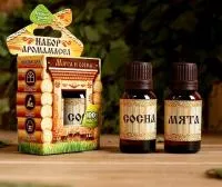 Набор эфирных масел "Мята и сосна", Банная забава набор эфирных масел "мята и сосна", банная забава