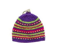 Шапка для бани Банибо №1 ручной работы, акрил, фиалка/лимон/розовый, Банный Перец шапка для бани банибо №1 ручной работы, акрил, фиалка/лимон/розовый, банный перец