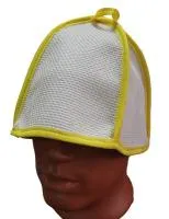 Шапка для бани и сауны "Нежность", хлопок, (розовый кант), Бацькина баня шапка для бани и сауны "нежность", хлопок, (розовый кант), бацькина баня