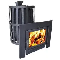 печь для бани березка воевода 20 флагман (камин) (закр.каменка) сетка чугунная #