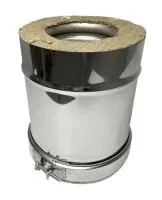 Дымоход Craft утепленный нержавеющий (316/0,8/304/0,5) ф130/230 L=1м по воде, Cerablanket  дымоход craft утепленный нержавеющий (316/0,8/304/0,5) ф130/230 l=1м по воде, cerablanket
