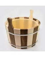 Шайка 12л с пластмассовой вставкой ТЕРМО Zebra, Банный Эксперт шайка 12л с пластмассовой вставкой термо zebra, банный эксперт