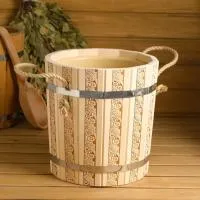 Запарник 10л с пластмассовой вставкой Русские узоры, Банный Эксперт запарник 10л с пластмассовой вставкой русские узоры, банный эксперт