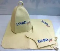 Набор для бани и сауны "ВМФ" (3 предмета), белый, МСК набор для бани и сауны "вмф" (3 предмета), белый, мск