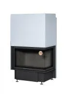 топка каминная дельта 800rв два стекла правая черный шамот экокамин 