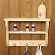 Полка универсальная (3 крючка, 5 отверстий), Банный Эксперт полка универсальная (3 крючка, 5 отверстий), банный эксперт