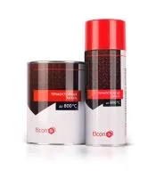 эмаль elkon термостойкая, черная, (аэрозоль 0,52л)