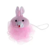 Мочалка детская Зайка, текстиль, Доляна мочалка детская зайка, текстиль, доляна