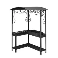 мангал grillux grill area угловой с крышей на подставке