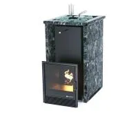 печь для бани изистим сочи premium в трехстор. кожухе из пироксенита открытый верх