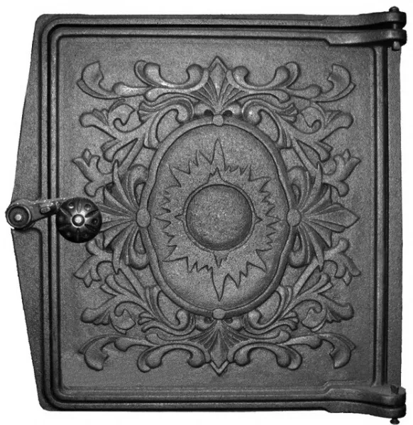 дверца чугунная топочная дт-4, 250*280 (270*295) мм, балезино