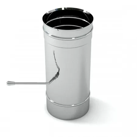 заслонка феррум (шибер поворотный) нержавеющая (430/0,8мм) ф150 черный