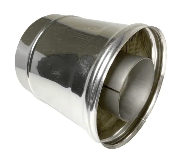 Переход Craft на сэндвич нержавеющий (316/0,8/304/0,5) ф120/220 по воде, Cerablanket черный  переход craft на сэндвич нержавеющий (316/0,8/304/0,5) ф120/220 по воде, cerablanket черный