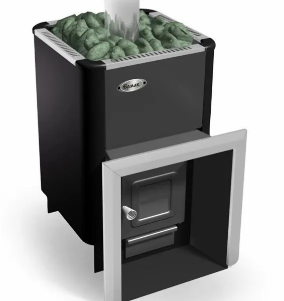 печь для бани газовая ермак уралочка 16 carbon, антрацит, без ггу