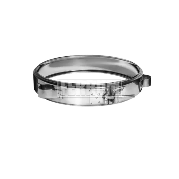 Хомут Феррум обжимной нерж.(430/0,5 мм), ф130 хомут феррум обжимной нерж.(430/0,5 мм), ф130