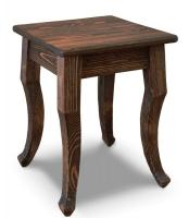 табурет из дерева с гнутыми ножками (массив сосны, старение), палисандр, ирб